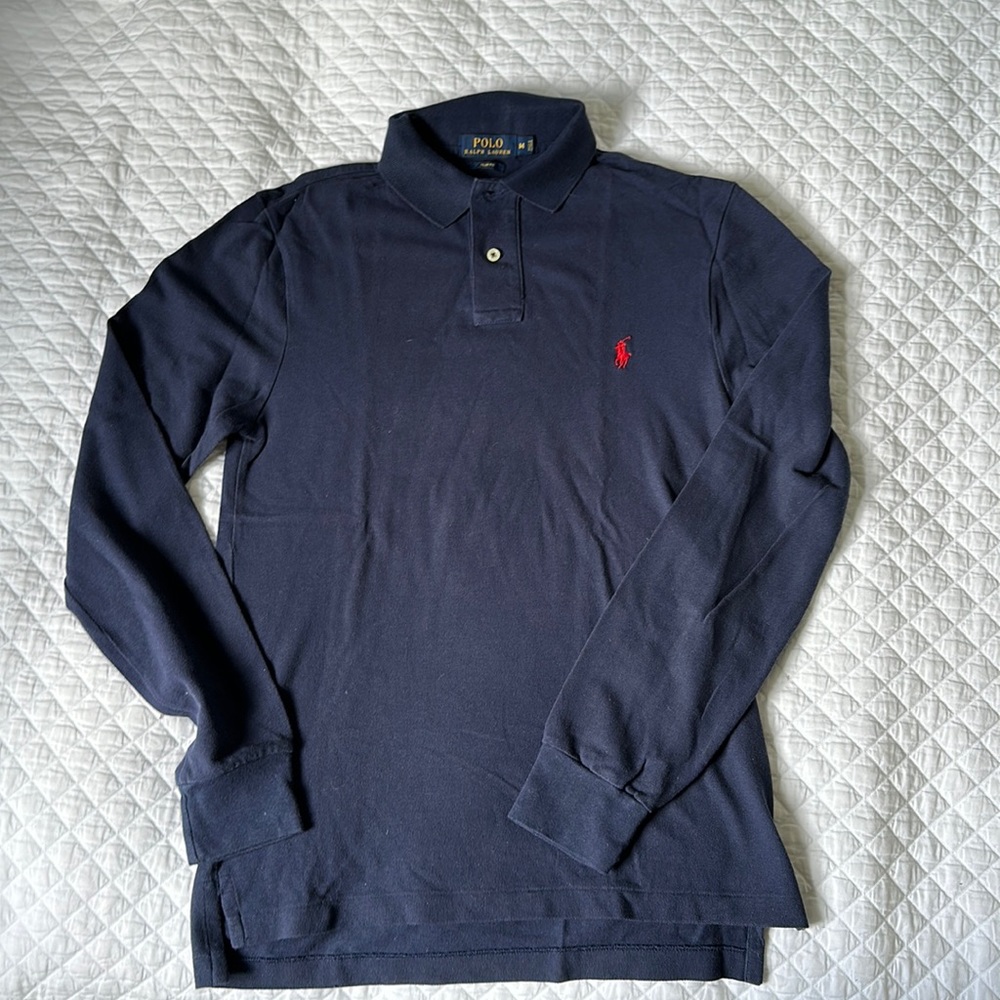 Long sleeve slim fit M polo shirt by Ralph Lauren